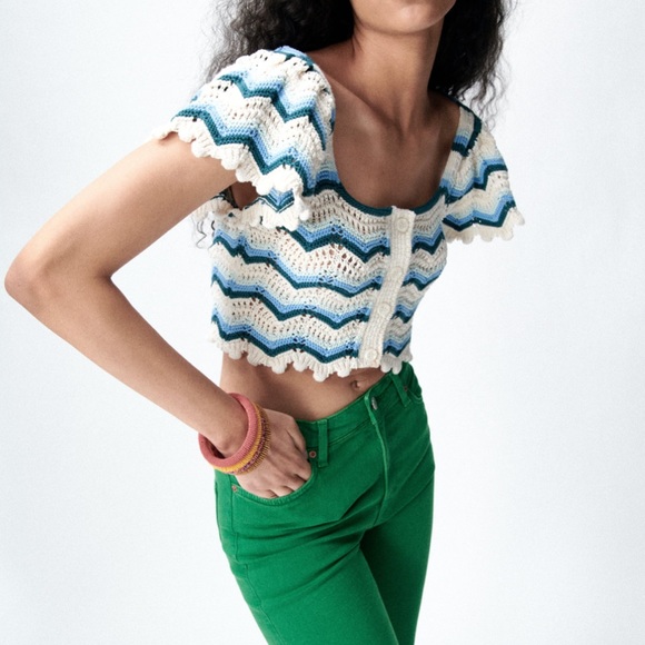 Zara Tops Zara Crochet Knit Top Poshmark